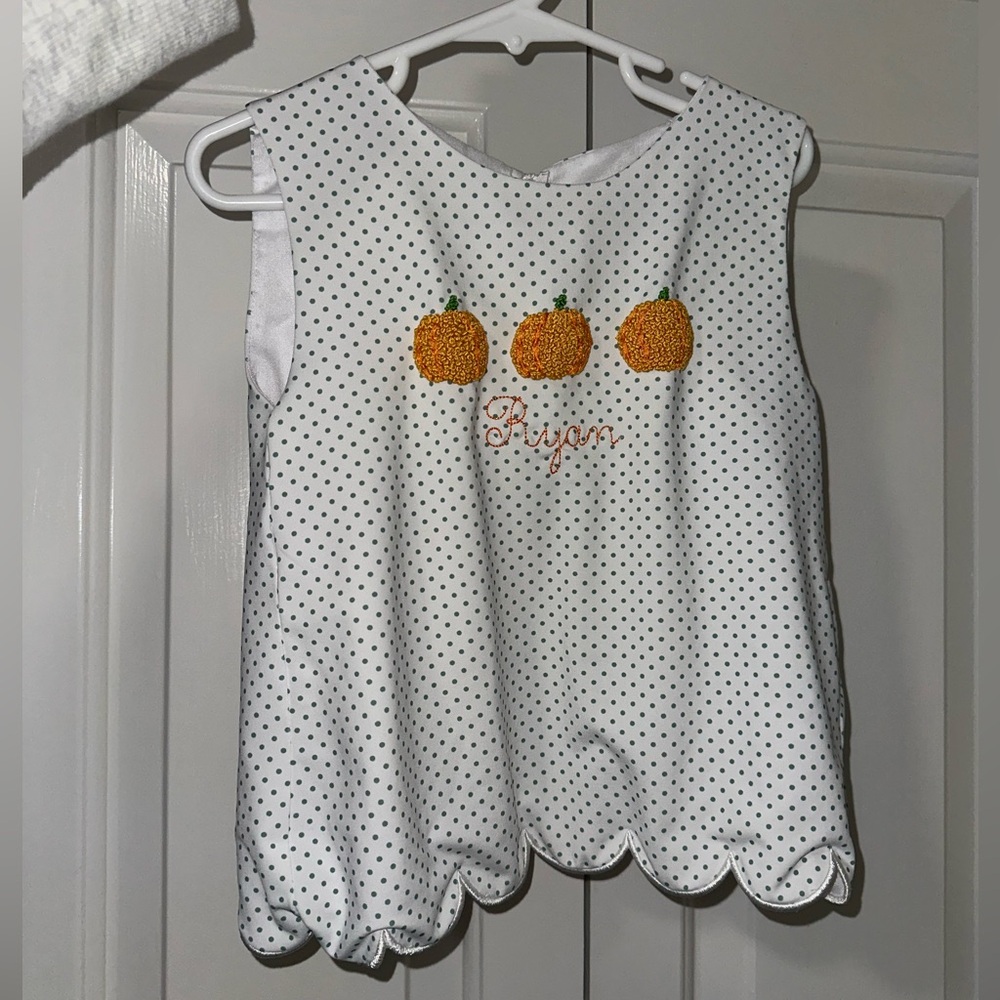Polka Dot Pumpkin Kids Matching Set
